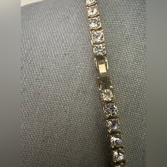 Men’s or Unisex Cubic Zirconia Bling Gold Plated Sparkly Necklace - Picture 5 of 5